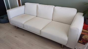 Witte 3-persoonsbank, gratis ophalen