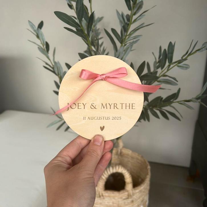 Bruiloft ringenplank, Hobby en Vrije tijd, Feestartikelen, Nieuw, Feestartikel, Geboorte of Huwelijk, Ophalen of Verzenden