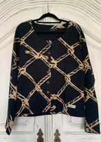 Nieuw vestje donkerblauw et grafische patronen mt XL, Blauw, Bleu River, Maat 42/44 (L), Nieuw