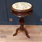 Antiek Frans lampentafeltje met marmeren blad, Ophalen of Verzenden