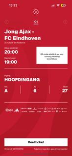 Jong ajax fc eindhoven, Seizoenskaart, Eén persoon, November