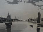 Zeer zeldzame aquatint Amsterdam met schepen John Carr 1807, Verzenden