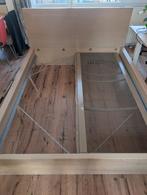 Auping bedbodems handverstelbaar + Malm bedframe 160x200, Ophalen, Wit, Tweepersoons, 200 cm