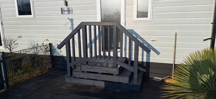 Opstap Chalet, Pipowagen, Recreatiewoning, Trap, Ladder, Doe-het-zelf en Verbouw, Ladders en Trappen, Ophalen of Verzenden