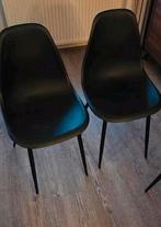 4 zwarte kuipstoelen als nieuw, Huis en Inrichting, Ophalen, Zo goed als nieuw, Zwart