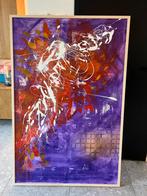 Mooi schilderij met witte lijst, Antiek en Kunst, Kunst | Schilderijen | Abstract, Ophalen of Verzenden