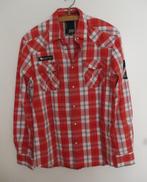 Jack & Jones rood geruit overhemd, maat M, Kleding | Heren, Overhemden, Halswijdte 39/40 (M), Jack & Jones, Zo goed als nieuw