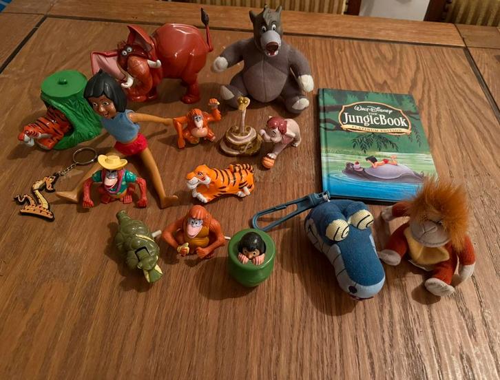 Jungle Book vintage pakket, Verzamelen, Disney, Gebruikt, Beeldje of Figuurtje, Leeuwenkoning of Jungle Boek, Ophalen of Verzenden