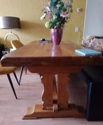 Robuuste blank eiken kloostertafel - Zutphen, Huis en Inrichting, Tafels | Eettafels, Ophalen, Gebruikt, Eikenhout, 50 tot 100 cm