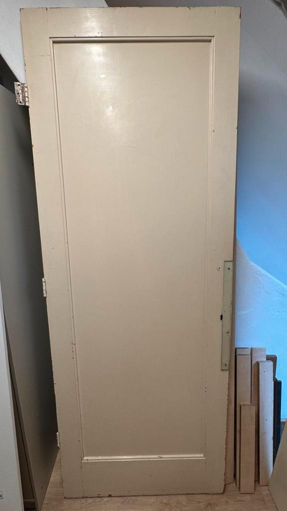 Paneeldeur jaren 30, Doe-het-zelf en Verbouw, Deuren en Horren, Gebruikt, Binnendeur, 200 tot 215 cm, Minder dan 80 cm, Hout, Ophalen