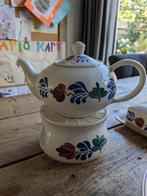 Boerenbont Theepot met Warmhouder, Antiek en Kunst, Antiek | Keramiek en Aardewerk, Ophalen of Verzenden