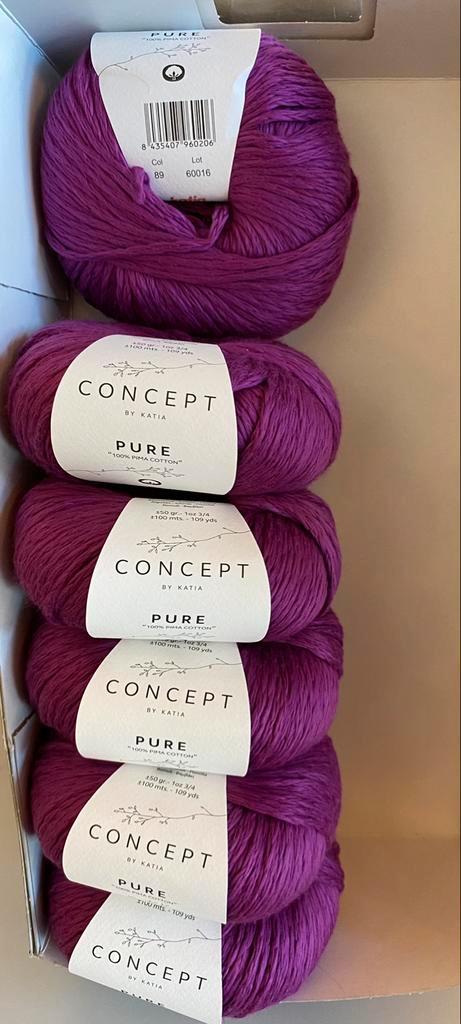 OPRUIMING KATIA Pure in 5 kleuren, Hobby en Vrije tijd, Breien en Haken, Nieuw, Breien of Haken, Wol of Garen, Ophalen of Verzenden