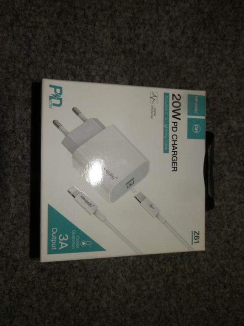 USB C kabel incl adapter 20 w  3A OUTPUT iphone, Telecommunicatie, Mobiele telefoons | Telefoon-opladers, Nieuw, Apple iPhone