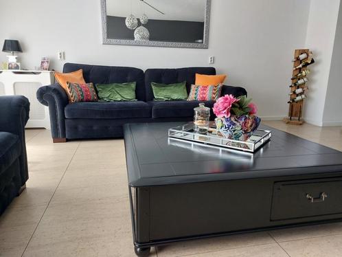 WOONSET: BANKSTEL,STOELEN,TAFEL,HAARD EN KAST, Huis en Inrichting, Banken | Complete zithoeken, Zo goed als nieuw, Stof, Overige materialen