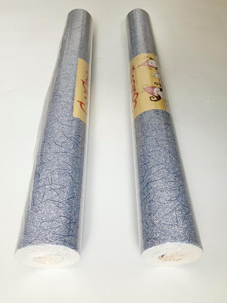 CouCou | vinyl kinderbehang 2 rollen (10 x 0,53m), Huis en Inrichting, Stoffering | Behang, Blauw, 10 tot 25 m², Ophalen of Verzenden