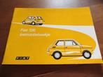 Instructieboek Fiat 126 1973, zeer mooie staat!, Ophalen of Verzenden