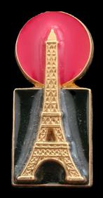 Eiffeltoren Parijs met rode zon pin, Verzamelen, Speldjes, Pins en Buttons, Verzenden, Nieuw, Stad of Land, Speldje of Pin