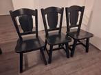 Drie stevige stoelen, Ophalen, Gebruikt, Drie, Zwart