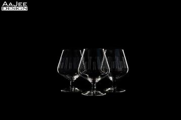 3 X Royal Leerdam – A.D. Copier – Atlanta – Cognacglas groot beschikbaar voor biedingen