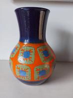 West-Germany vaas Dümler & Breiden oranje paars 25 cm, Ophalen of Verzenden