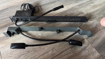 2x Racklamp zwanenhals voor 19 inch rack - Professioneel beschikbaar voor biedingen