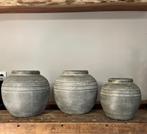 3X Zara Home vazen, Ophalen, Rond, Zo goed als nieuw, Aardewerk
