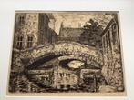 L.A. Kortenhorst - Brugge ets, Antiek en Kunst, Kunst | Etsen en Gravures, Ophalen of Verzenden