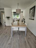 Te koop Eetafel 180 X 100 white wash eiken, Huis en Inrichting, Tafels | Eettafels, Ophalen, Eikenhout, 50 tot 100 cm, Zo goed als nieuw