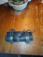 Vintage Zwarte Lederen Gereedschapstas, Motoren, Ophalen of Verzenden, Gebruikt