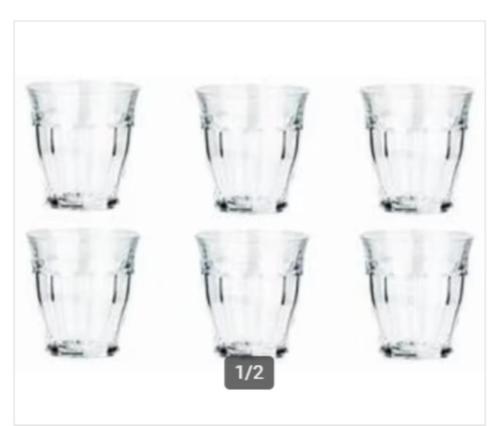 Duralex Picardie Waterglas klein 6 stuks van 16 euro voor 9, Verzamelen, Glas en Borrelglaasjes, Nieuw, Bierglas, Ophalen of Verzenden