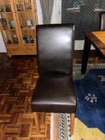 4 Stoelen donkerbruin, Huis en Inrichting, Stoelen, Ophalen, Overige materialen, Gebruikt, Bruin