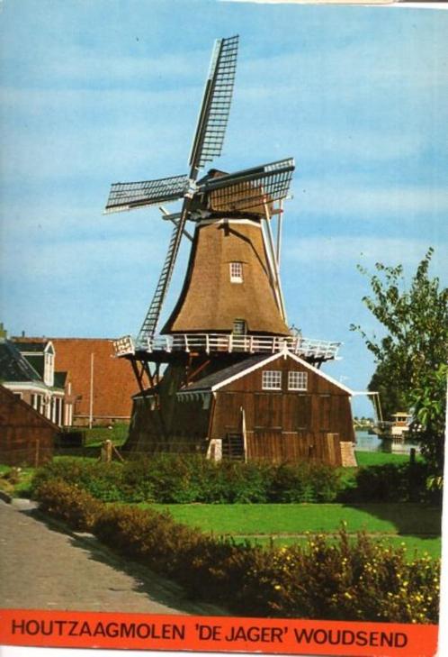 (F468) Ansichtkaart Woudsend molen De Jager, Verzamelen, Ansichtkaarten | Nederland, Ongelopen, Friesland, 1980 tot heden, Verzenden