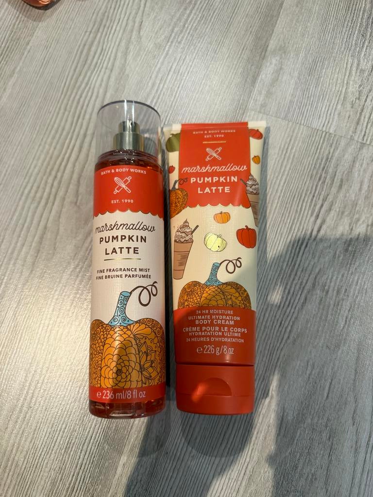 Bath & Body Works Pumpkin Latte Set, Ophalen of Verzenden, Nieuw, Bodylotion, Crème of Olie