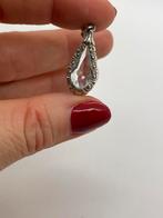 Z842 Prachtige zilveren hanger art devo, Ophalen of Verzenden, Zilver, Hanger