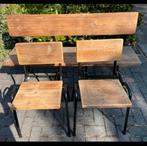 Tuin bank + 2 stoelen, Ophalen, Zo goed als nieuw, Metaal