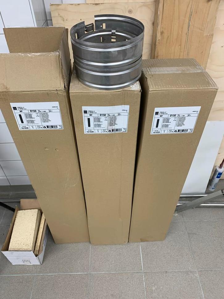 Geïsoleerde Kachelpijp 150mm - Nieuw in doos!, Huis en Inrichting, Kachels, Nieuw, Ophalen