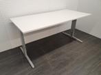 Bureau Aspa 160x80 wit of ahorn blad, Ophalen, In hoogte verstelbaar, Zo goed als nieuw, Bureau