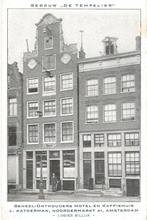 Amsterdam Noordermarkt gebouw De Tempelier hotel koffiehuis, Verzenden, 1920 tot 1940, Ongelopen, Noord-Holland