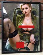 uniek Sexy Leger USA WW2 Pin up Erotiek Poster in Frame, Verzenden