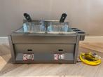 Rvs Butaan/propaangas friteuse 2x6 L Camping/ markt/ kermis., 4 liter of meer, Ophalen of Verzenden, Nieuw