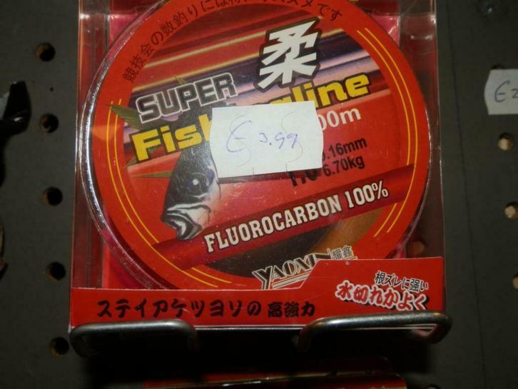 Vissnoer Fluorocarbon 100 meter verschillende diktes vislijn, Watersport en Boten, Hengelsport | Algemeen, Nieuw, Vislijn, Ophalen of Verzenden