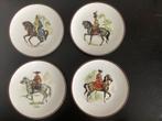 4 wandborden Mitterteich Bavaria (berijder te paard), Antiek en Kunst, Ophalen