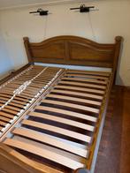 Gratis Ledikant met Lattenbodems en Matrassen, Huis en Inrichting, Ophalen, Bruin, Tweepersoons, 180 cm