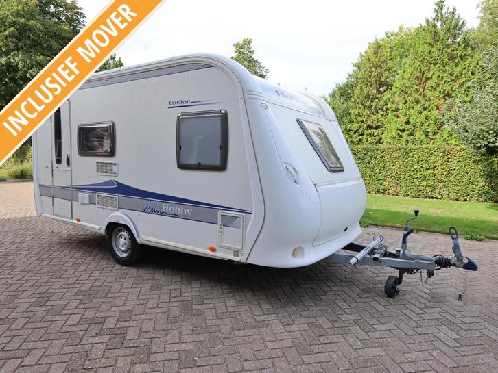 Hobby Excellent 410 SFE incl. mover en voortent.1e eigenaar, Caravans en Kamperen, Caravans, Bedrijf, tot en met 4, 750 - 1000 kg