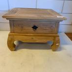 Teakhouten Opium salontafel - 60 x 60 cm- 1 lade - TTM Wonen, 50 tot 100 cm, Nieuw, Landelijk, Info@ttmwonen.nl