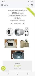 Buisventilator + filter, Tuin en Terras, Kweekspullen, Ophalen of Verzenden, Nieuw