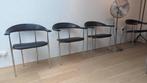 Italiaanse eettafelstoel - FASEM P40, Vijf, Zes of meer stoelen, Metaal, Italiaans 80er jaren design, Zo goed als nieuw