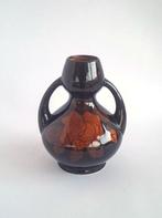 Zwarte amforavaas 16 cm • handgeschilderd • art deco, Ophalen of Verzenden