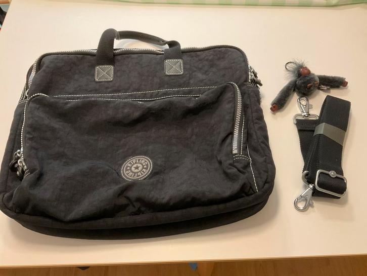 Kipling werktas/laptoptas zwart nylon, Computers en Software, Laptoptassen, Gebruikt, Aktetas, 14 inch, Ophalen