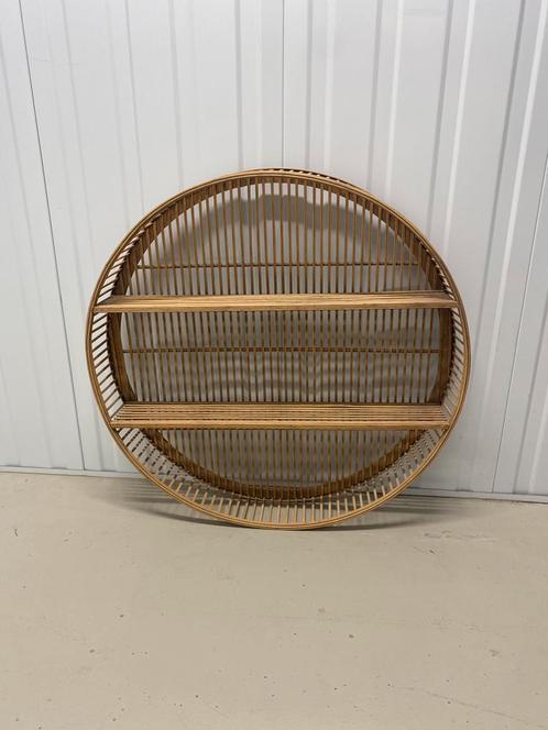 Rond wandrek wandplank - 74 cm doosnede - riet, bamboe, Huis en Inrichting, Woonaccessoires | Wandplanken en Boekenplanken, Zo goed als nieuw